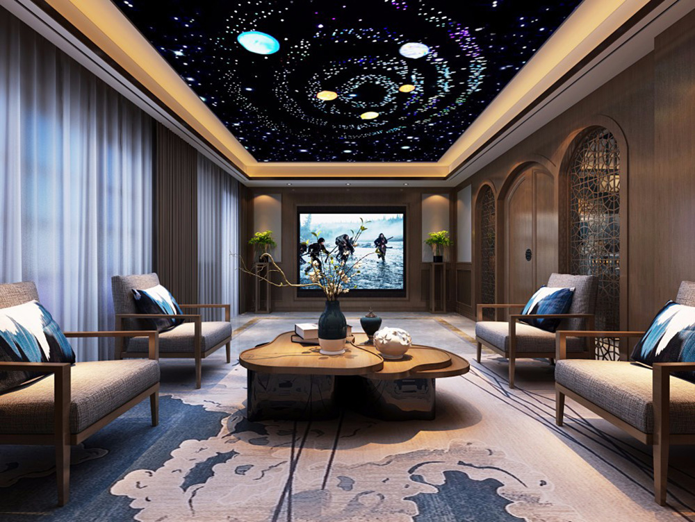 新中式风格别墅装修设计效果图-东逸湾水漾林岸别墅410平米-别墅装修设计会客厅 新中式风格别墅装修设计效果图-东逸湾水漾林岸别墅410平米-别墅装修设计会客厅