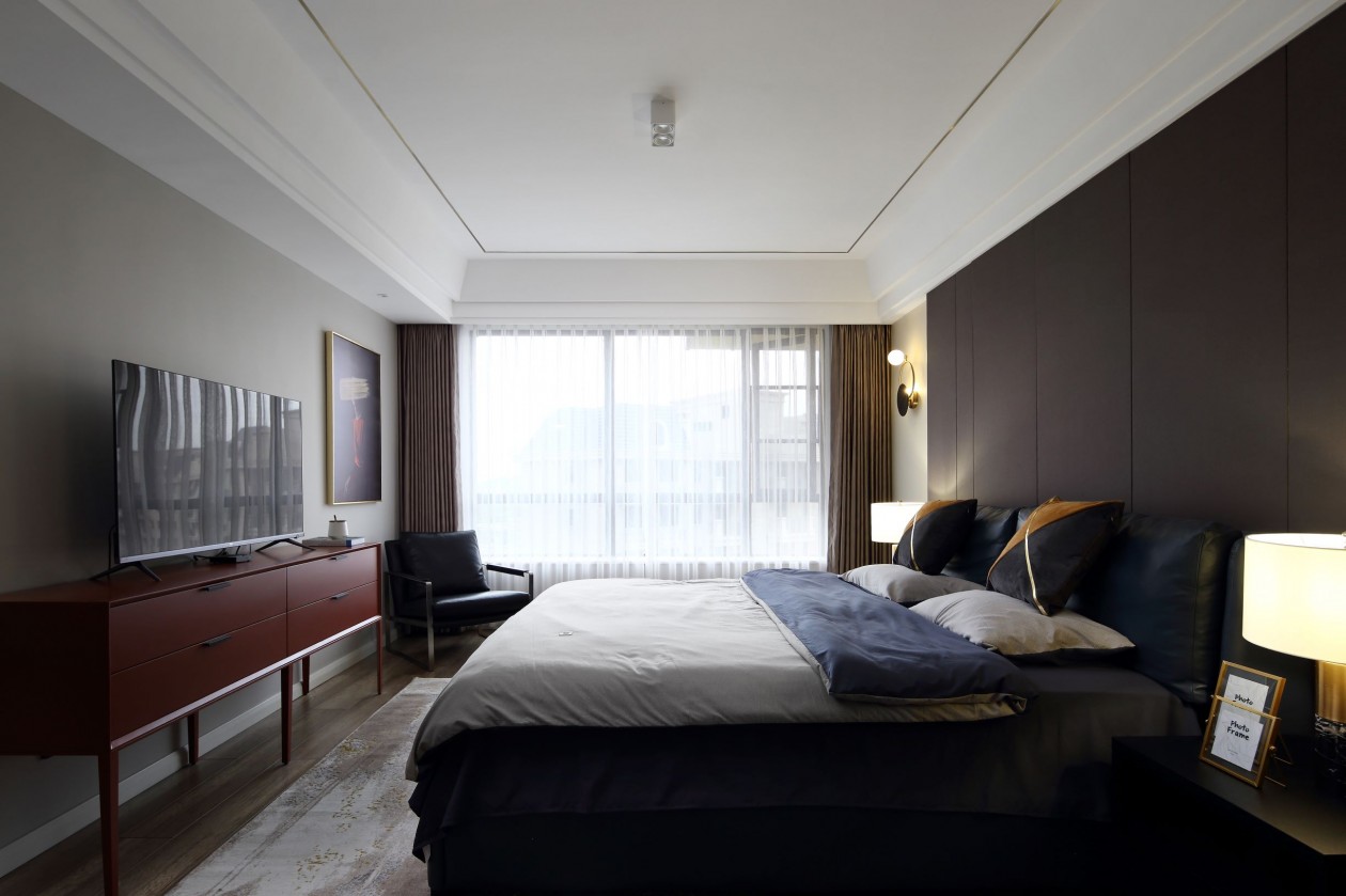 装修案例现代简约风格室内装修效果图-卧室 装修案例现代简约风格室内装修效果图-卧室