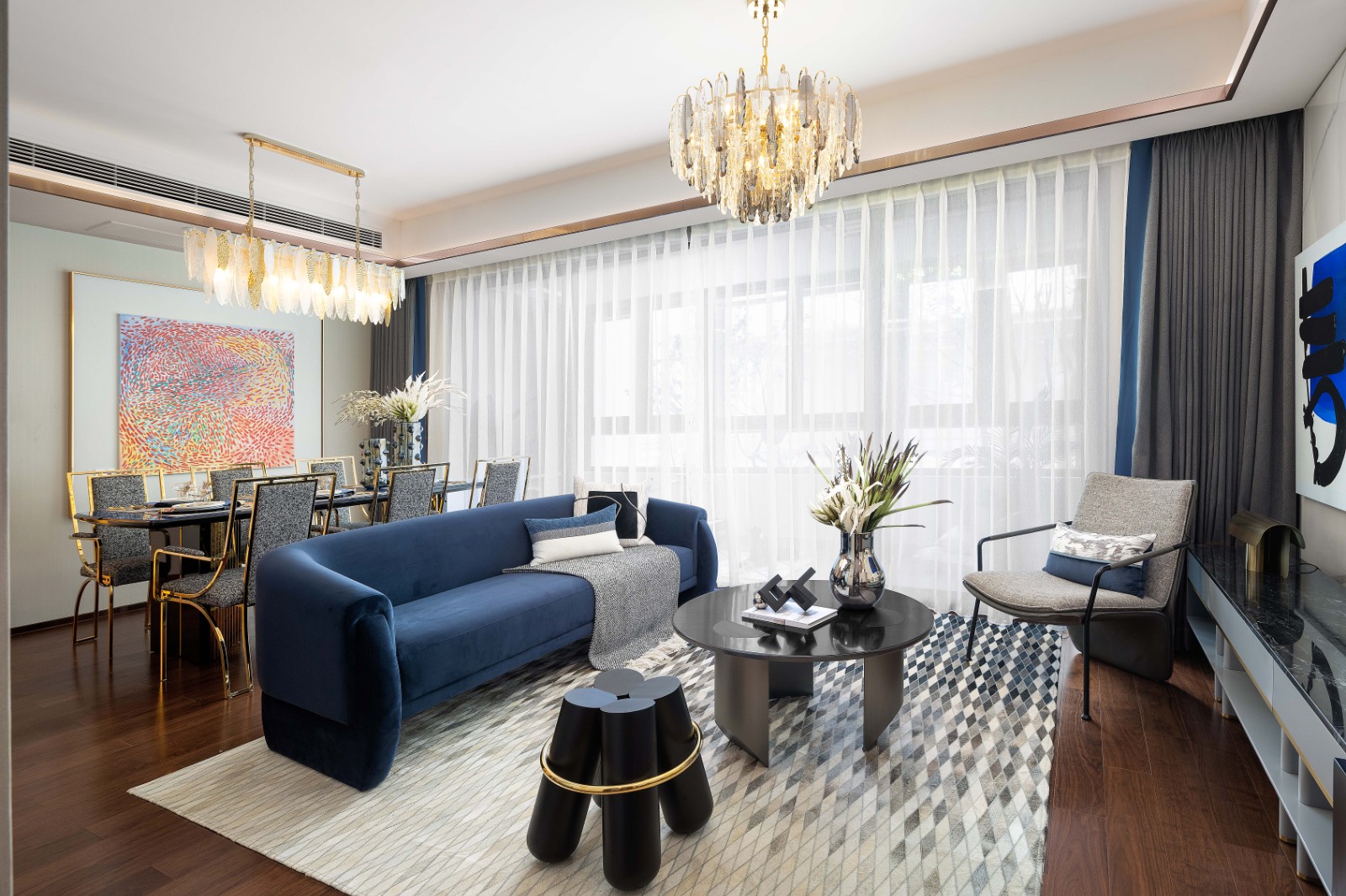 包豪斯风格室内设计家装案例-客厅 包豪斯风格室内设计家装案例-客厅