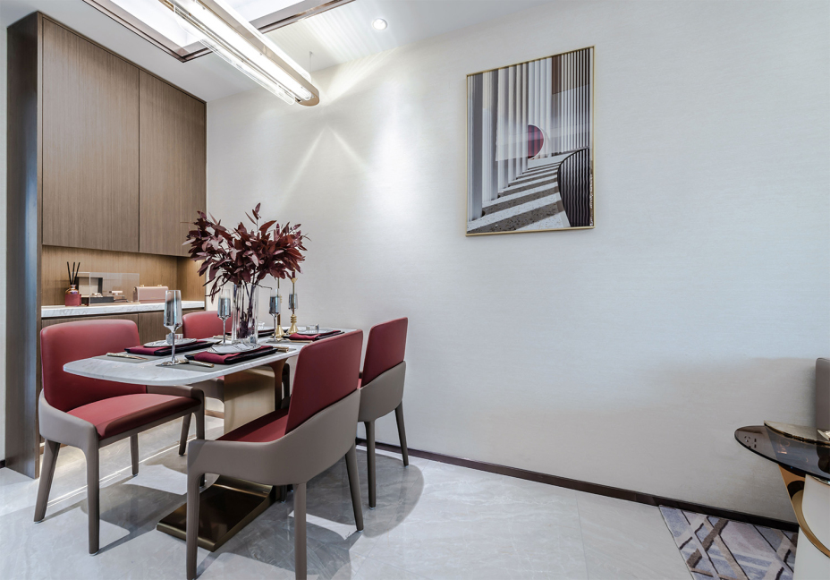 摩登轻奢风格室内家装案例效果图-餐厅 摩登轻奢风格室内家装案例效果图-餐厅