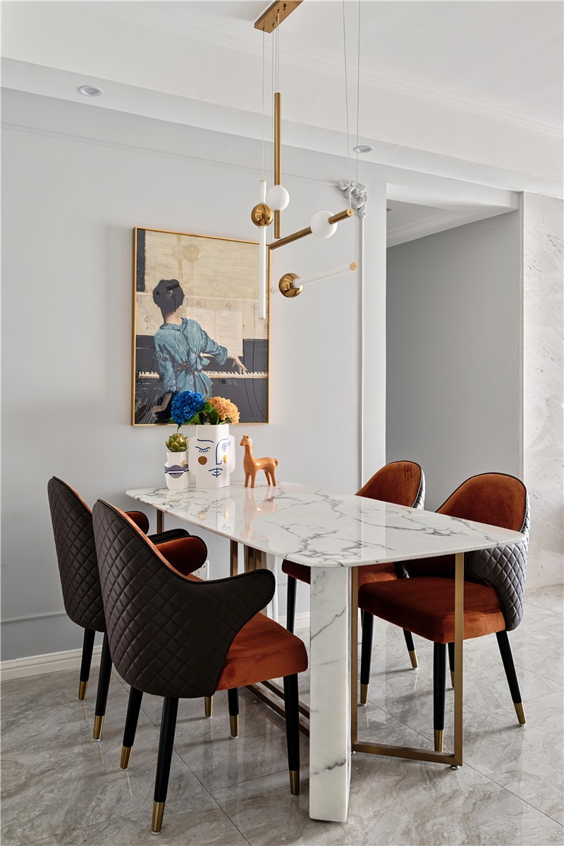 轻奢混搭风格家装设计室内装修效果图-餐厅 轻奢混搭风格家装设计室内装修效果图-餐厅