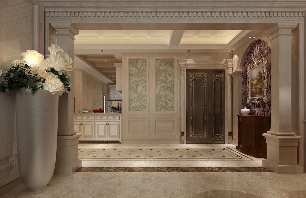 欧式风格别墅装修设计效果图-美的御海东郡别墅460平米-别墅玄关装修设计 欧式风格别墅装修设计效果图-美的御海东郡别墅460平米-别墅玄关装修设计