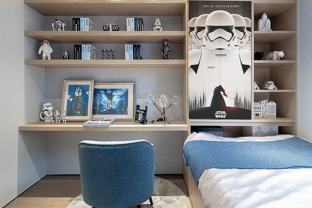 轻奢风格室内装修效果图-江南万达广场三居158平米-男孩房 轻奢风格室内装修效果图-江南万达广场三居158平米-男孩房