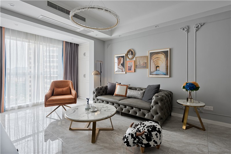 轻奢混搭风格家装设计室内装修效果图-客厅 轻奢混搭风格家装设计室内装修效果图-客厅