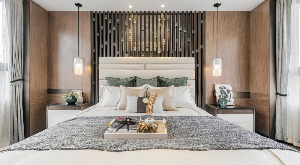 轻奢风格别墅设计家装案例-卧室 轻奢风格别墅设计家装案例-卧室