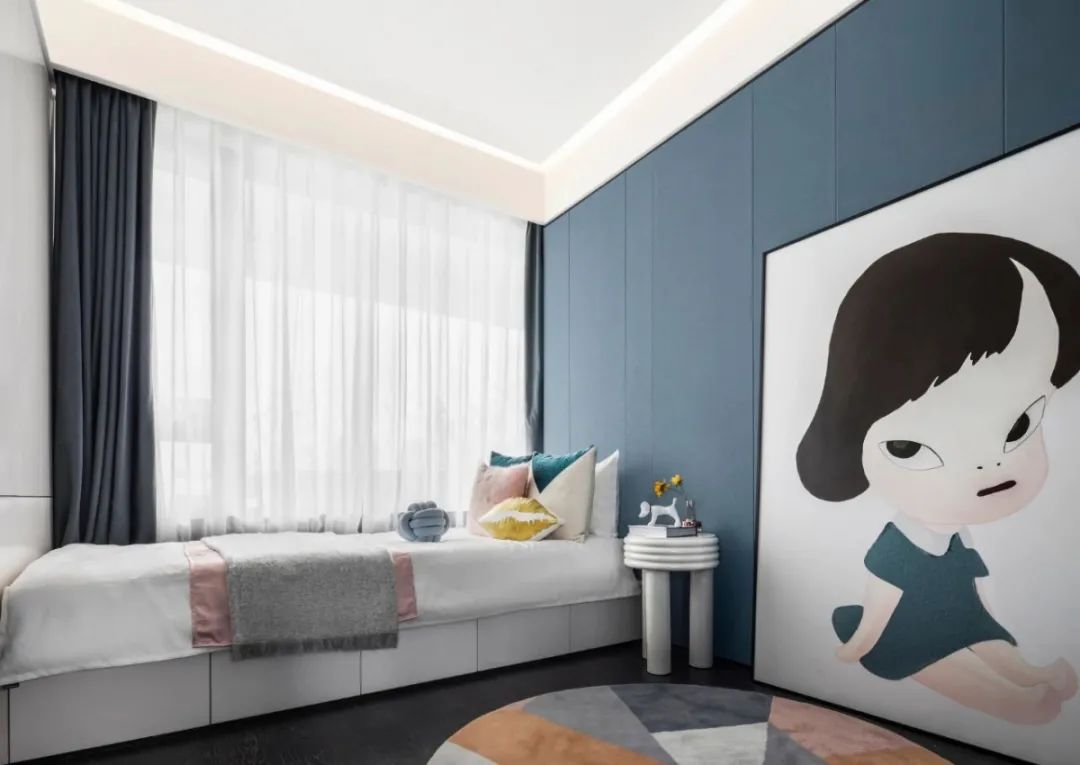 现代轻奢风格室内设计家装案例-次卧 现代轻奢风格室内设计家装案例-次卧