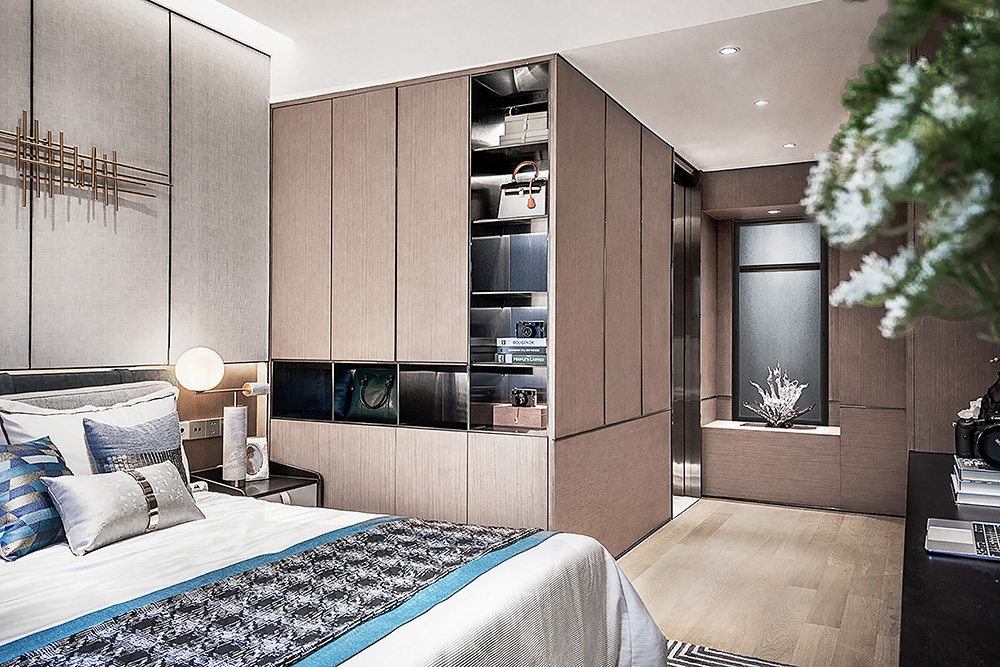 轻奢风格室内装修效果图-江南万达广场三居158平米-卧室 轻奢风格室内装修效果图-江南万达广场三居158平米-卧室