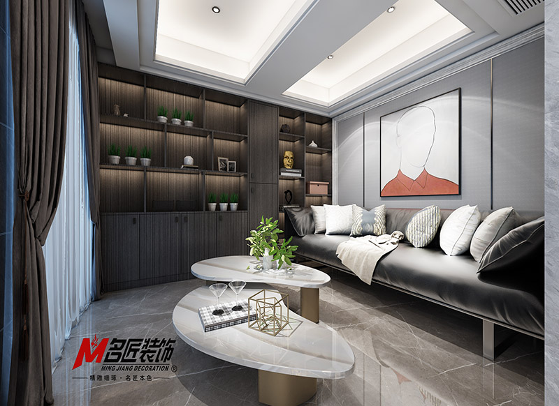 金城君悦四居236平米北欧风格装修案例-二楼休息室 金城君悦四居236平米北欧风格装修案例-二楼休息室