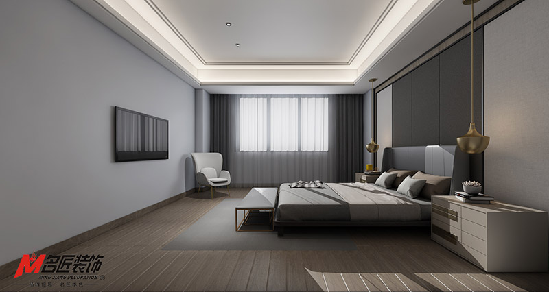 金城君悦四居236平米北欧风格装修案例-卧室 金城君悦四居236平米北欧风格装修案例-卧室