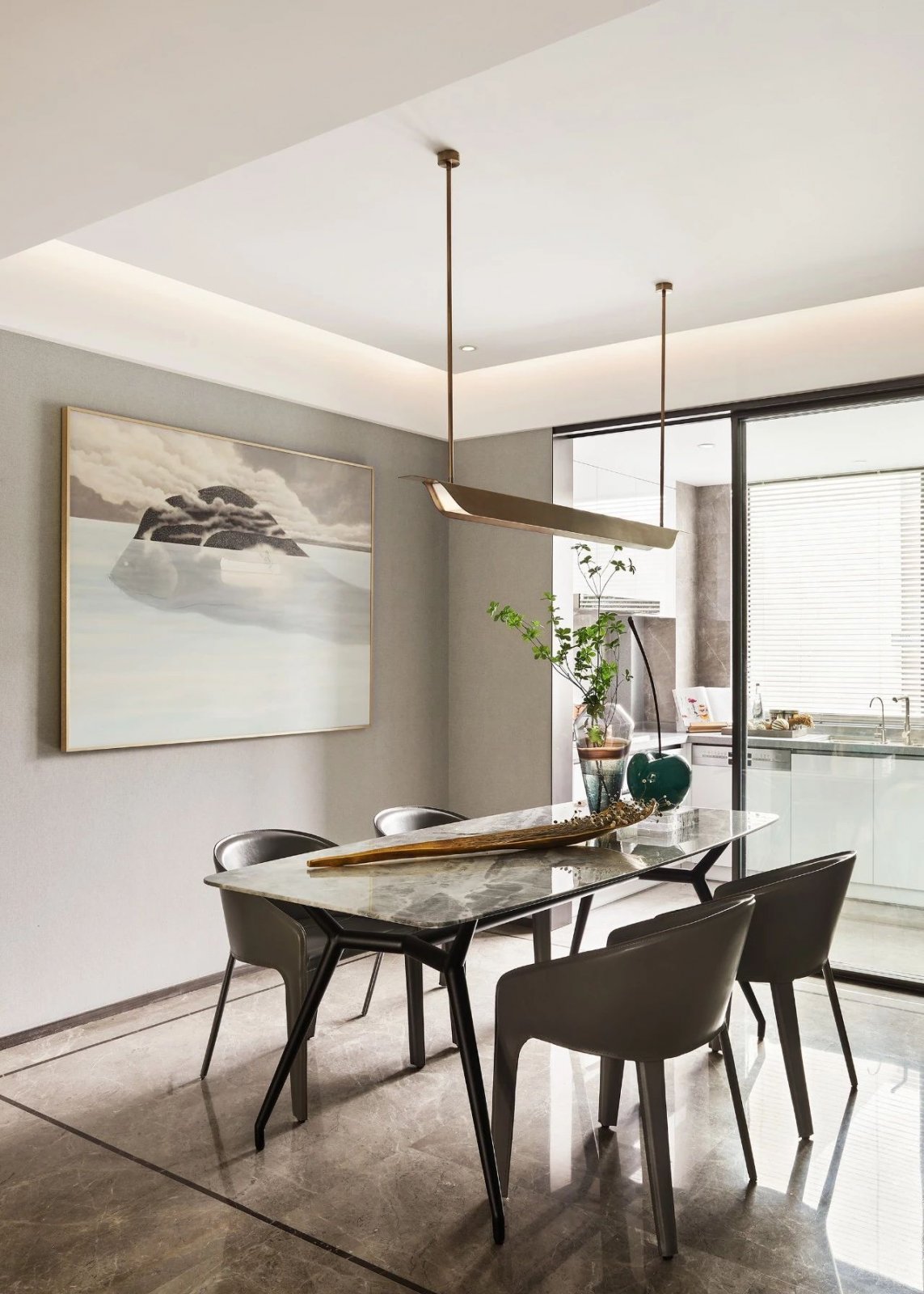 现代轻奢风格室内设计家装案例-餐厅 现代轻奢风格室内设计家装案例-餐厅