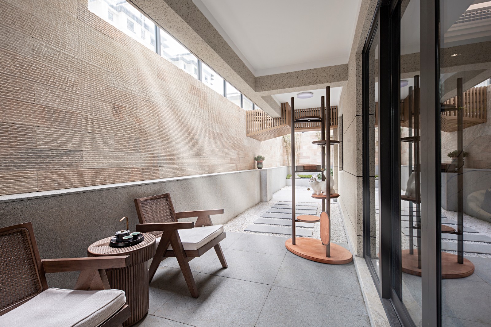 日式禅意风格家装设计别墅装修效果图-阳台 日式禅意风格家装设计别墅装修效果图-阳台