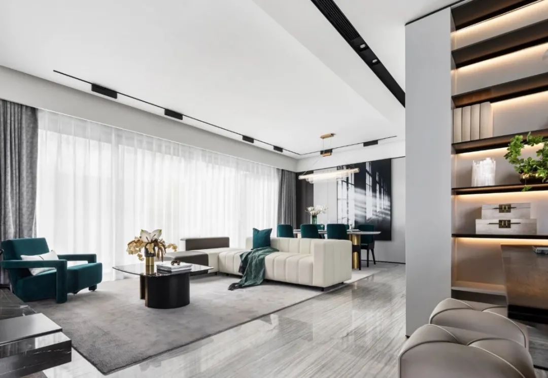 现代轻奢风格室内设计家装案例-客厅 现代轻奢风格室内设计家装案例-客厅