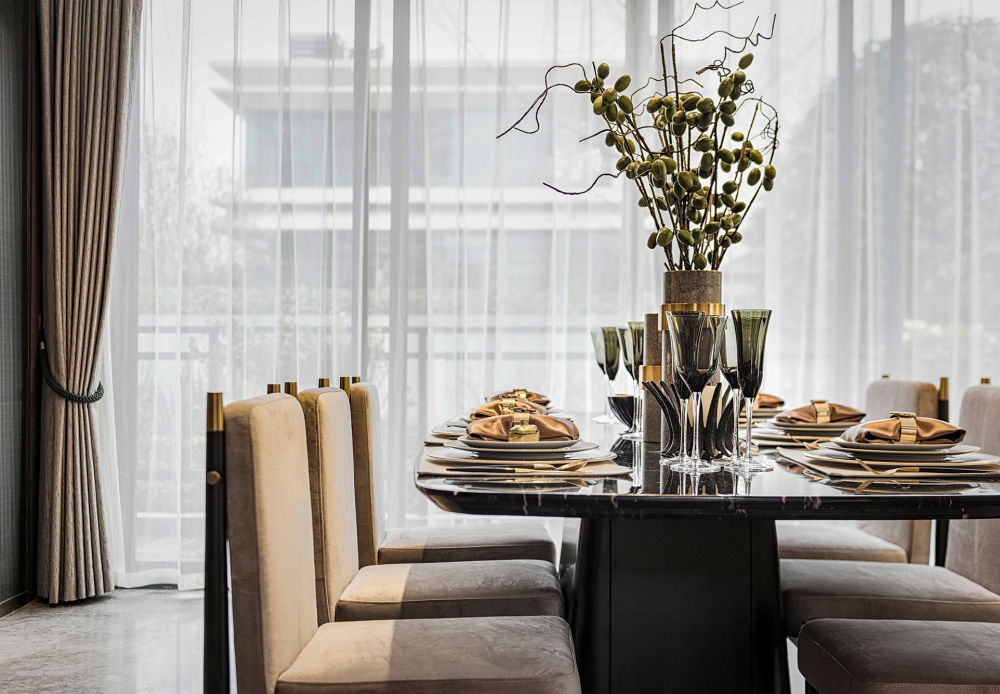 轻奢风格别墅设计家装案例-餐厅 轻奢风格别墅设计家装案例-餐厅