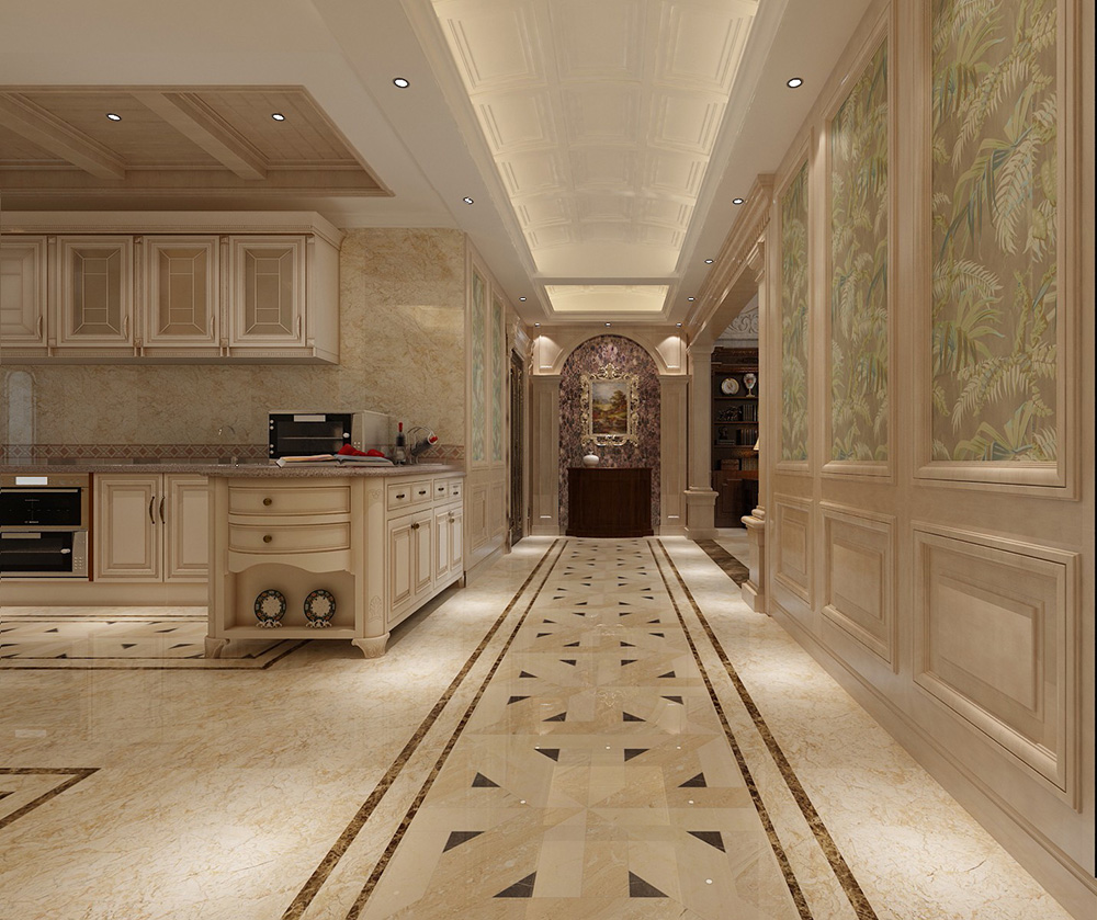 欧式风格别墅装修设计效果图-美的御海东郡别墅460平米-别墅厨房装修设计 欧式风格别墅装修设计效果图-美的御海东郡别墅460平米-别墅厨房装修设计