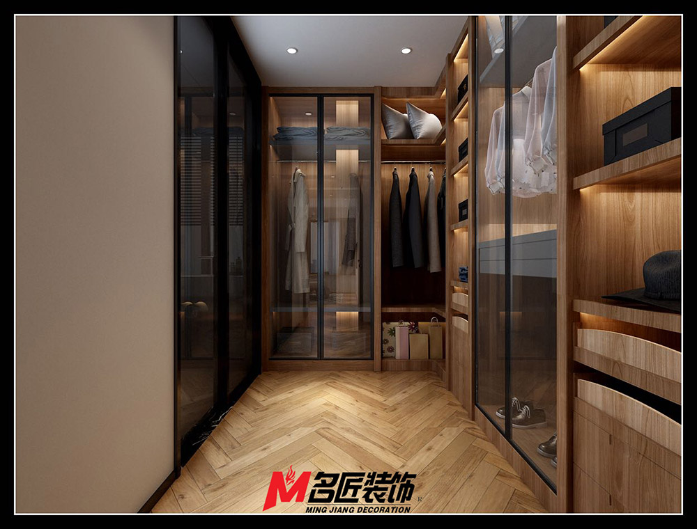 星光耀三居130平米黑白灰轻奢风格装修案例-衣帽间 星光耀三居130平米黑白灰轻奢风格装修案例-衣帽间